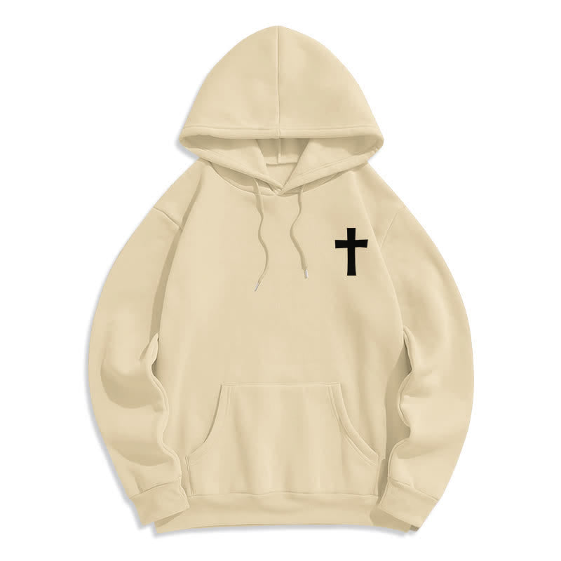 Christianartworkshop Warum sich Sorgen machen, wenn ich Jesus habe? Oversized Pullover Hoodie - image 11