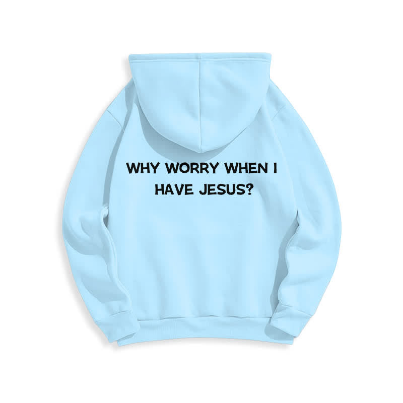 Christianartworkshop Warum sich Sorgen machen, wenn ich Jesus habe? Oversized Pullover Hoodie - image 13