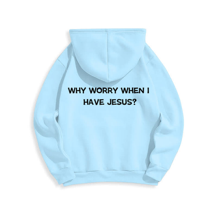 Christianartworkshop Warum sich Sorgen machen, wenn ich Jesus habe? Oversized Pullover Hoodie - image 13