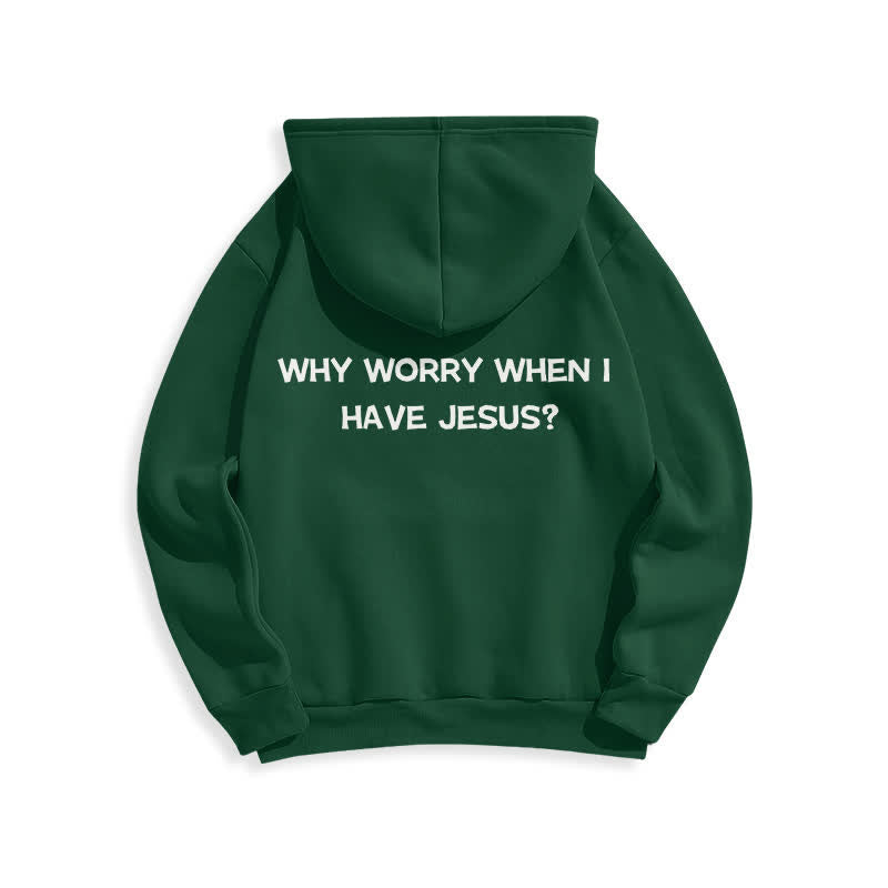 Christianartworkshop Warum sich Sorgen machen, wenn ich Jesus habe? Oversized Pullover Hoodie - image 19