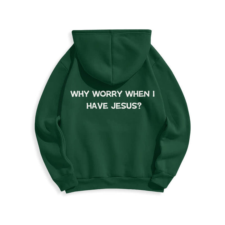 Christianartworkshop Warum sich Sorgen machen, wenn ich Jesus habe? Oversized Pullover Hoodie - image 19