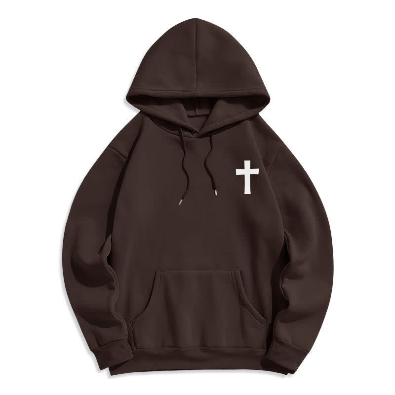 Christianartworkshop Warum sich Sorgen machen, wenn ich Jesus habe? Oversized Pullover Hoodie - image 16