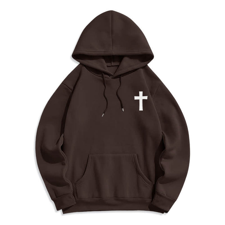 Christianartworkshop Warum sich Sorgen machen, wenn ich Jesus habe? Oversized Pullover Hoodie - image 16