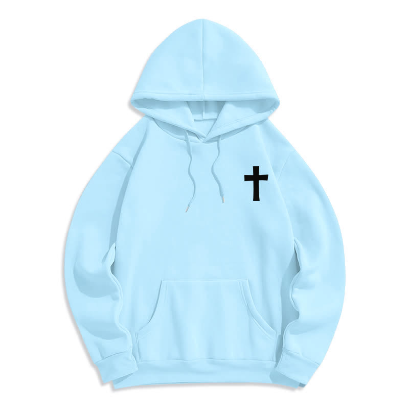 Christianartworkshop Warum sich Sorgen machen, wenn ich Jesus habe? Oversized Pullover Hoodie - image 14