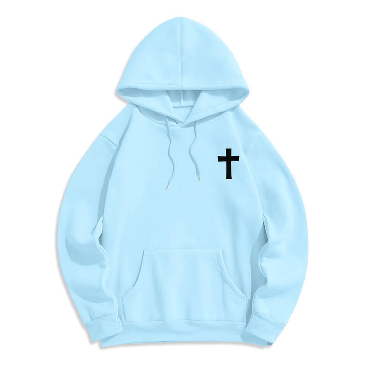 Christianartworkshop Warum sich Sorgen machen, wenn ich Jesus habe? Oversized Pullover Hoodie - image 14