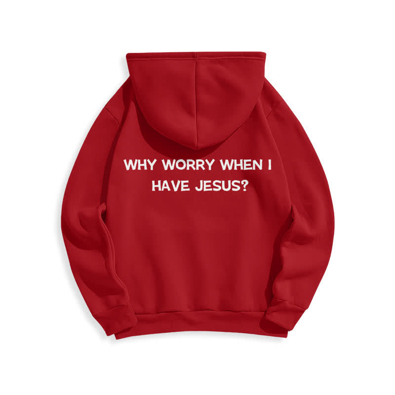Christianartworkshop Warum sich Sorgen machen, wenn ich Jesus habe? Oversized Pullover Hoodie - image 22