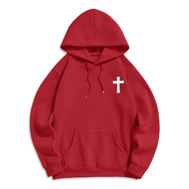 Christianartworkshop Warum sich Sorgen machen, wenn ich Jesus habe? Oversized Pullover Hoodie - image 23