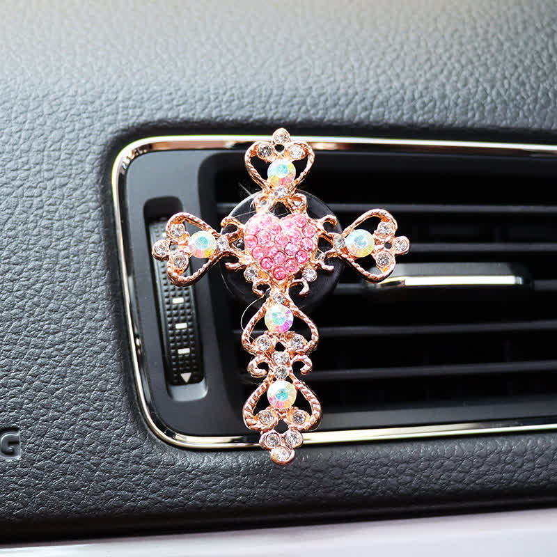 Christianartworkshop Funkelndes Strasskreuz als Autodekoration: Symbol stillen, göttlichen Trostes - image 15