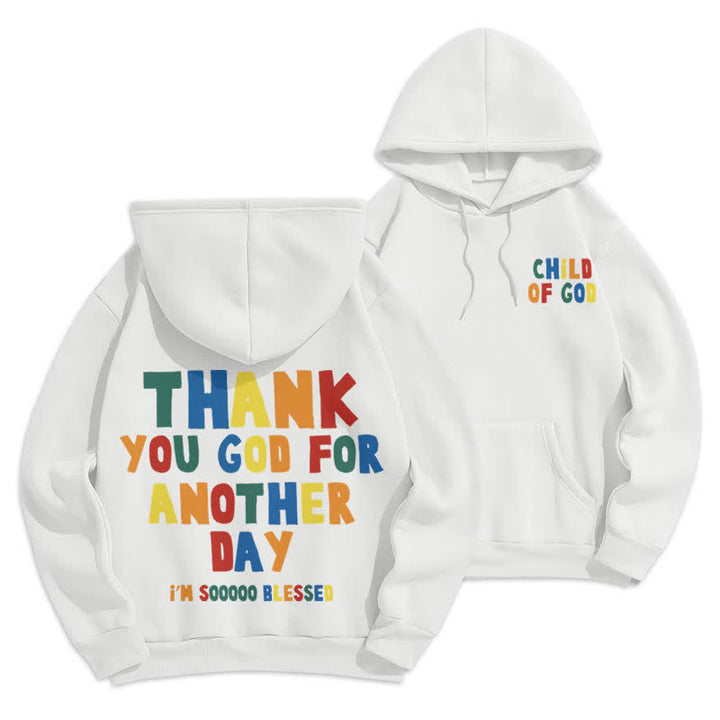 Christianartworkshop Lässiger Fleece-Hoodie mit Rückenaufdruck „Child of God“. - Weiß - 2XL - image 3