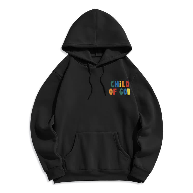 Christianartworkshop Lässiger Fleece-Hoodie mit Rückenaufdruck „Child of God“. - image 2