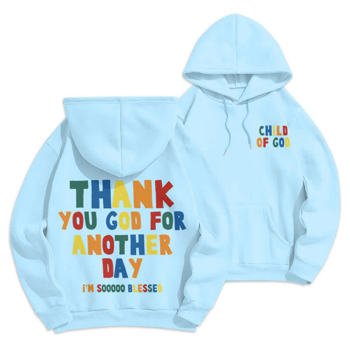 Christianartworkshop Lässiger Fleece-Hoodie mit Rückenaufdruck „Child of God“. - Blau - 2XL - image 15