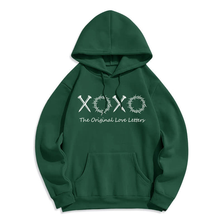 Christianartworkshop XOXO Liebesbriefe Fleecegefütterter Pullover-Hoodie - Grün - 2XL - image 0