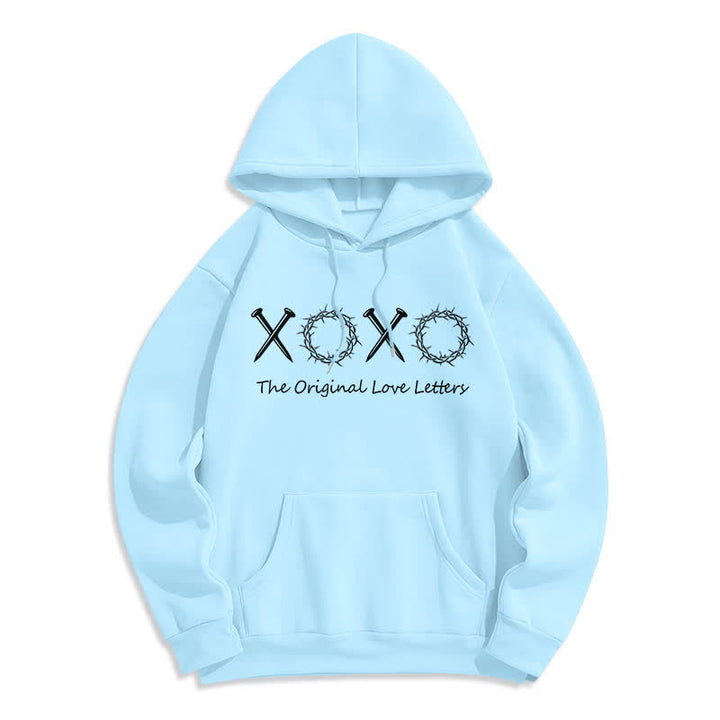 Christianartworkshop XOXO Liebesbriefe Fleecegefütterter Pullover-Hoodie - Blau - 2XL - image 7