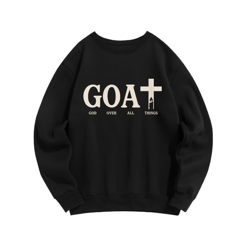 Christianartworkshop GOAT God Over All Things Crewneck Sweatshirt - Schwarz - 2XL - image 2
