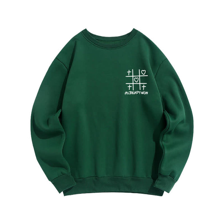 Christianartworkshop Schwarzes Sweatshirt mit Rundhalsausschnitt und Kreuz-Herz-Grafik (bereits gewonnen) - image 14