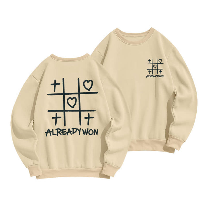 Christianartworkshop Schwarzes Sweatshirt mit Rundhalsausschnitt und Kreuz-Herz-Grafik (bereits gewonnen) - Aprikose - 2XL - image 6