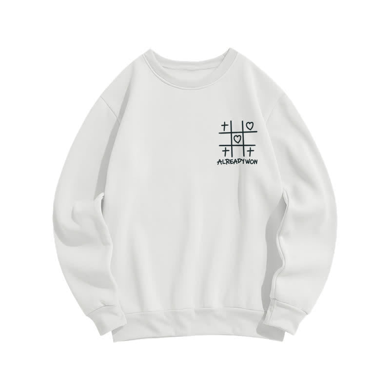 Christianartworkshop Schwarzes Sweatshirt mit Rundhalsausschnitt und Kreuz-Herz-Grafik (bereits gewonnen) - image 5