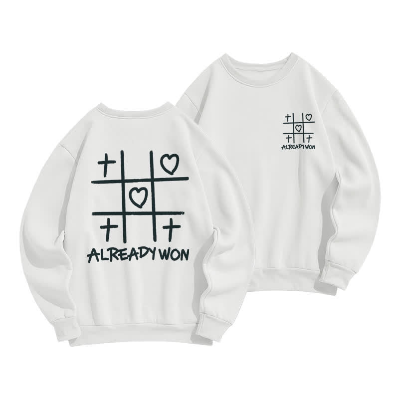 Christianartworkshop Schwarzes Sweatshirt mit Rundhalsausschnitt und Kreuz-Herz-Grafik (bereits gewonnen) - image 4