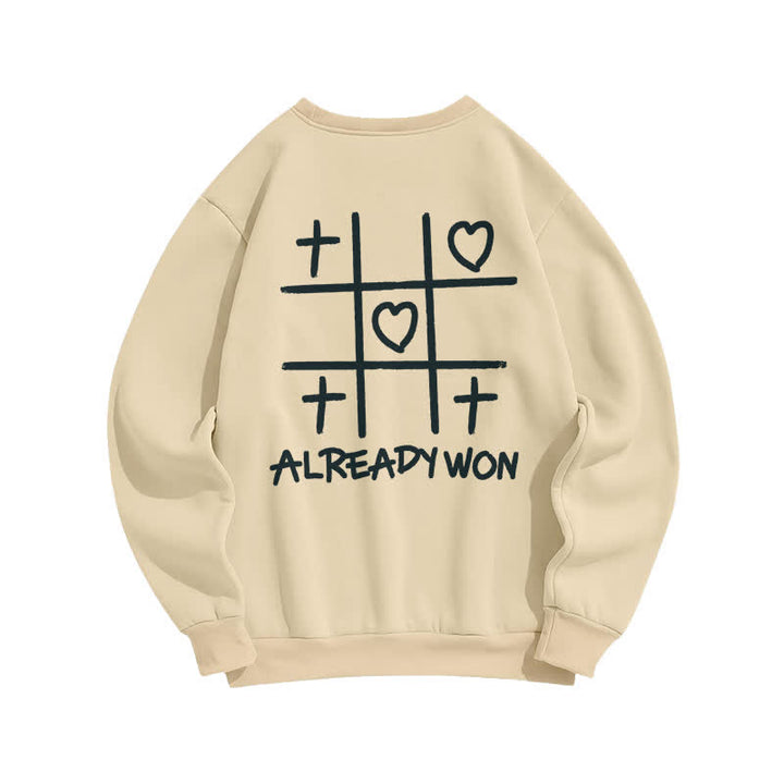 Christianartworkshop Schwarzes Sweatshirt mit Rundhalsausschnitt und Kreuz-Herz-Grafik (bereits gewonnen) - image 7