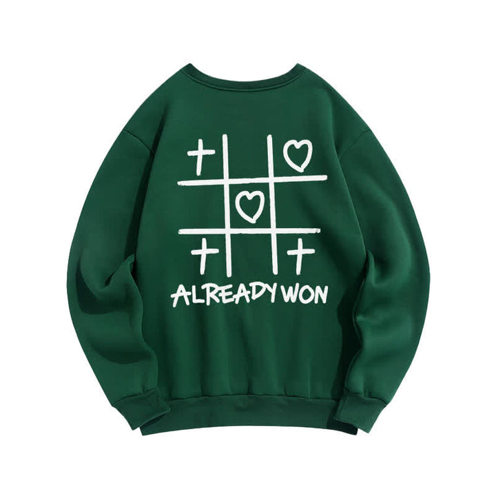 Christianartworkshop Schwarzes Sweatshirt mit Rundhalsausschnitt und Kreuz-Herz-Grafik (bereits gewonnen) - image 13