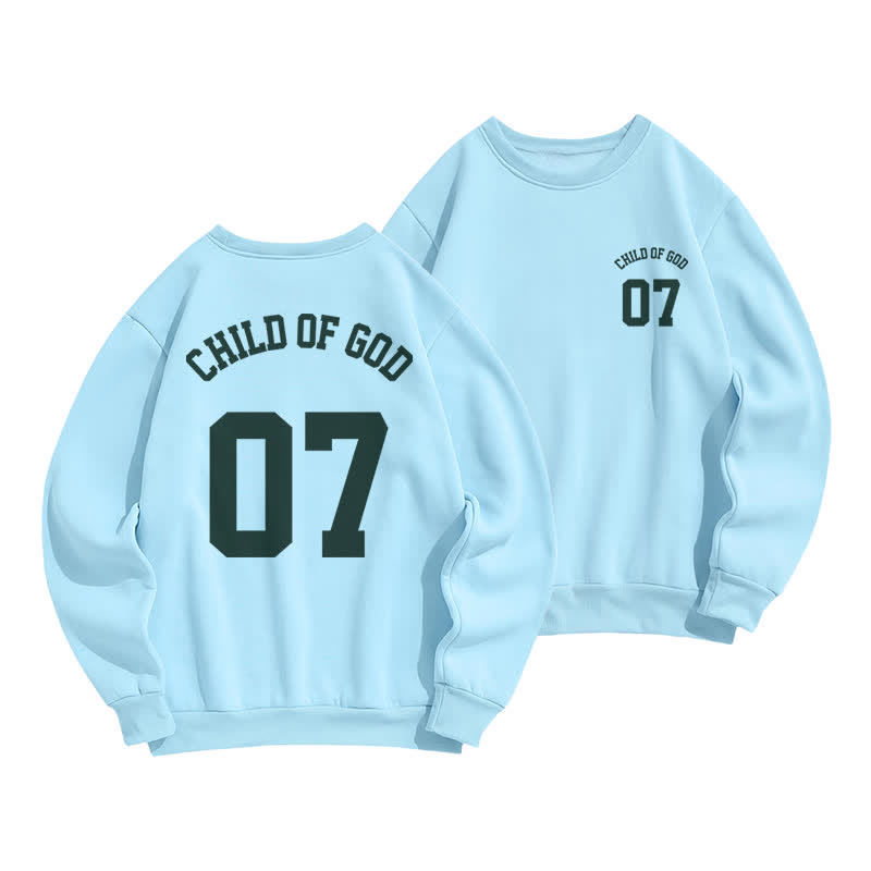 Christianartworkshop Child Of God 07 Oversized Crewneck Fleece Sweatshirt - Blau - 2XL - image 12