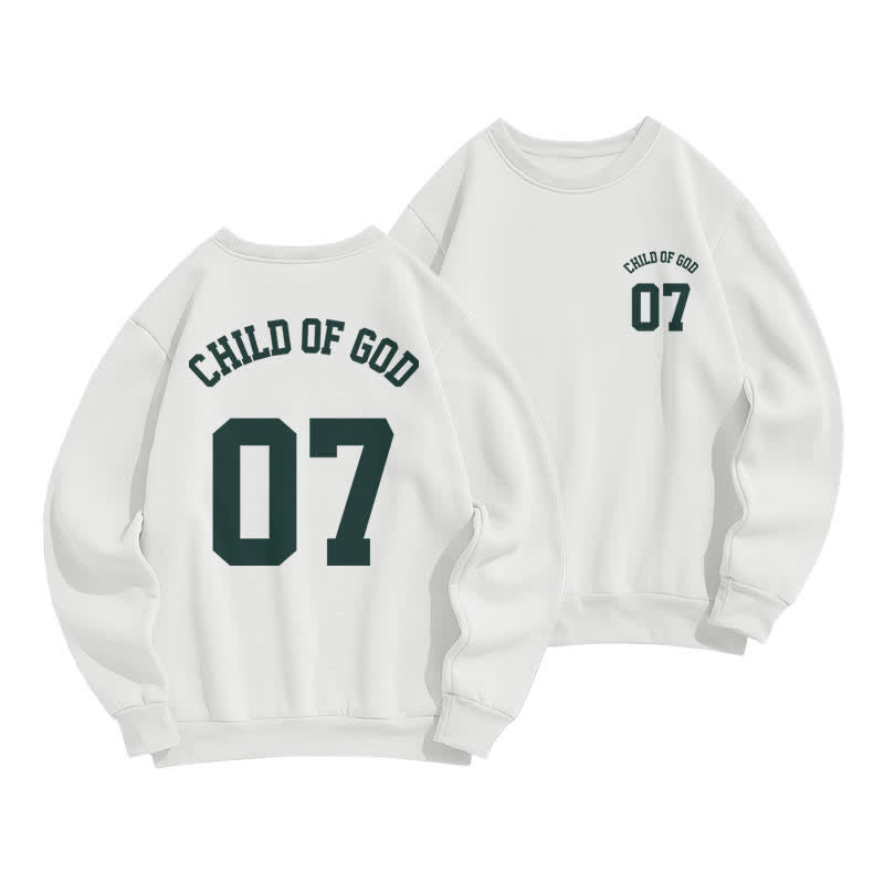 Christianartworkshop Child Of God 07 Oversized Crewneck Fleece Sweatshirt - Weiß - 2XL - image 6