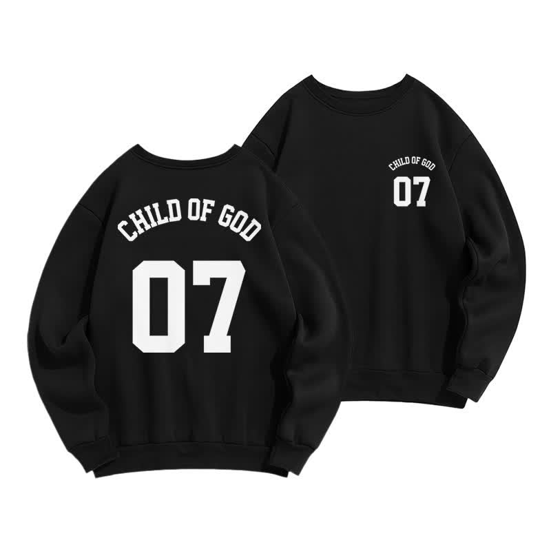 Christianartworkshop Child Of God 07 Oversized Crewneck Fleece Sweatshirt - Schwarz - 2XL - image 3