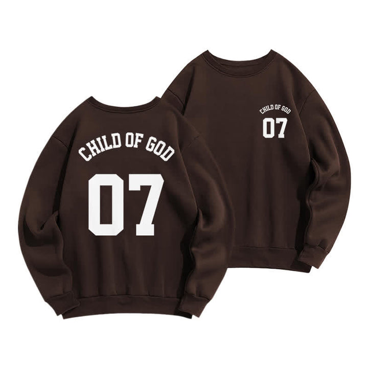 Christianartworkshop Child Of God 07 Oversized Crewneck Fleece Sweatshirt - Kaffee - 2XL - image 15