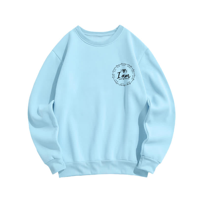 Christianartworkshop Fleece-Sweatshirt mit Herz-Kreis-Print auf der Rückseite - image 14