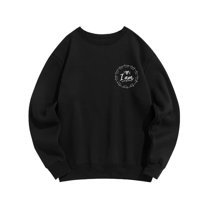 Christianartworkshop Fleece-Sweatshirt mit Herz-Kreis-Print auf der Rückseite - image 11
