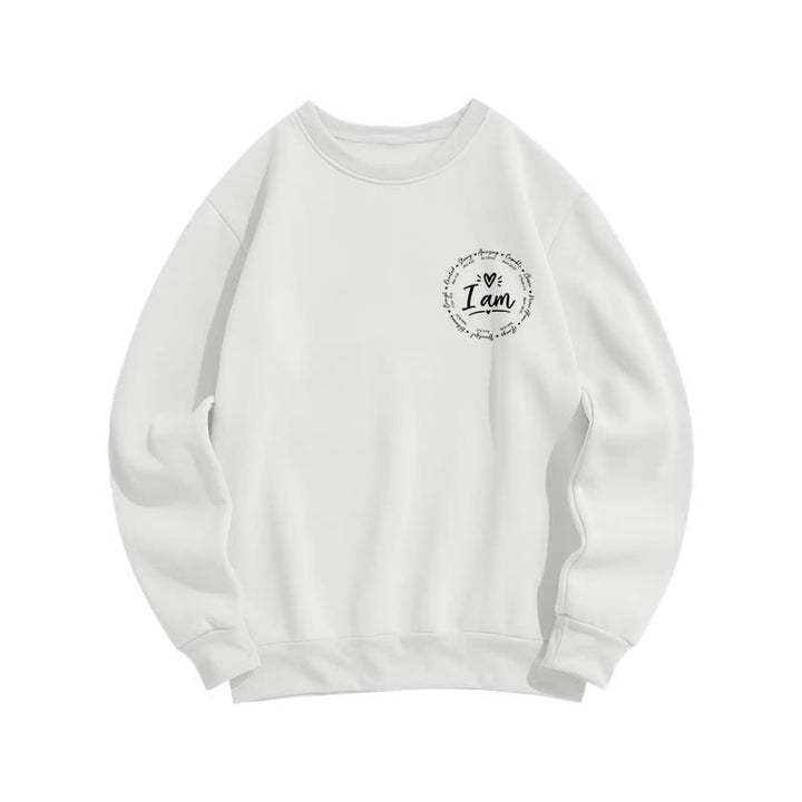 Christianartworkshop Fleece-Sweatshirt mit Herz-Kreis-Print auf der Rückseite - image 5