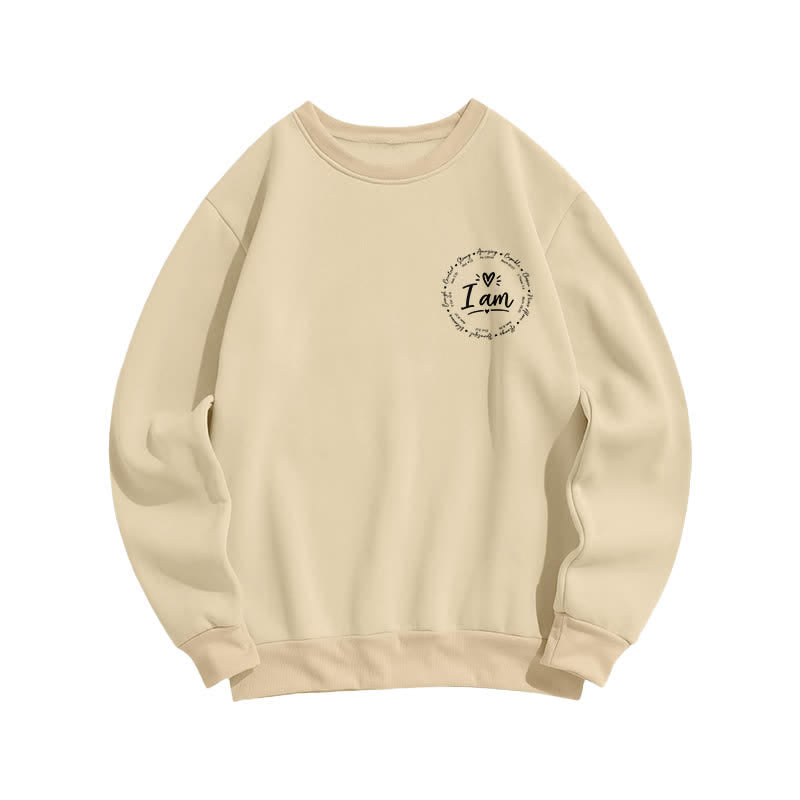 Christianartworkshop Fleece-Sweatshirt mit Herz-Kreis-Print auf der Rückseite - image 8