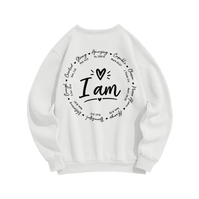 Christianartworkshop Fleece-Sweatshirt mit Herz-Kreis-Print auf der Rückseite - image 4