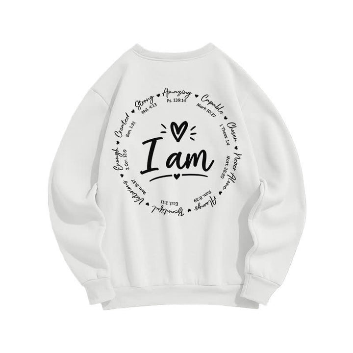 Christianartworkshop Fleece-Sweatshirt mit Herz-Kreis-Print auf der Rückseite - image 4