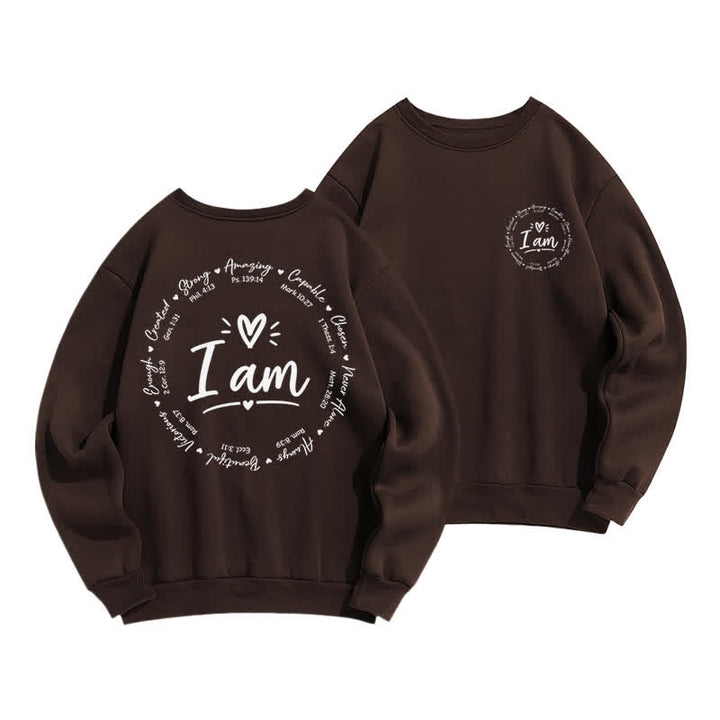 Christianartworkshop Fleece-Sweatshirt mit Herz-Kreis-Print auf der Rückseite - Kaffee - 2XL - image 0