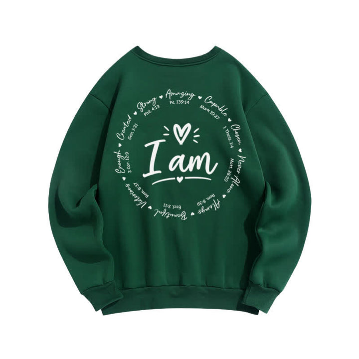 Christianartworkshop Fleece-Sweatshirt mit Herz-Kreis-Print auf der Rückseite - image 16
