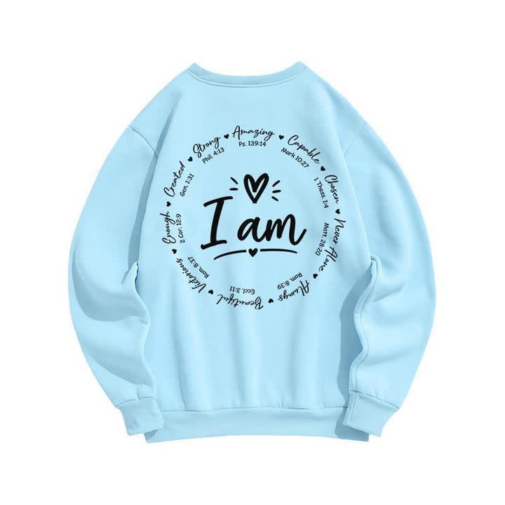 Christianartworkshop Fleece-Sweatshirt mit Herz-Kreis-Print auf der Rückseite - image 13