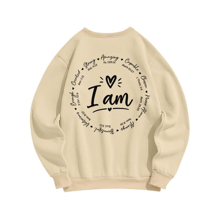 Christianartworkshop Fleece-Sweatshirt mit Herz-Kreis-Print auf der Rückseite - image 7