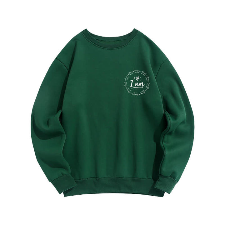 Christianartworkshop Fleece-Sweatshirt mit Herz-Kreis-Print auf der Rückseite - image 17