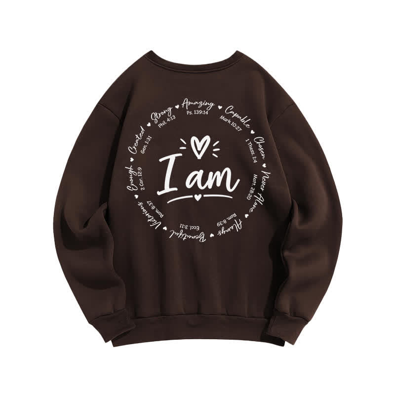 Christianartworkshop Fleece-Sweatshirt mit Herz-Kreis-Print auf der Rückseite - image 1
