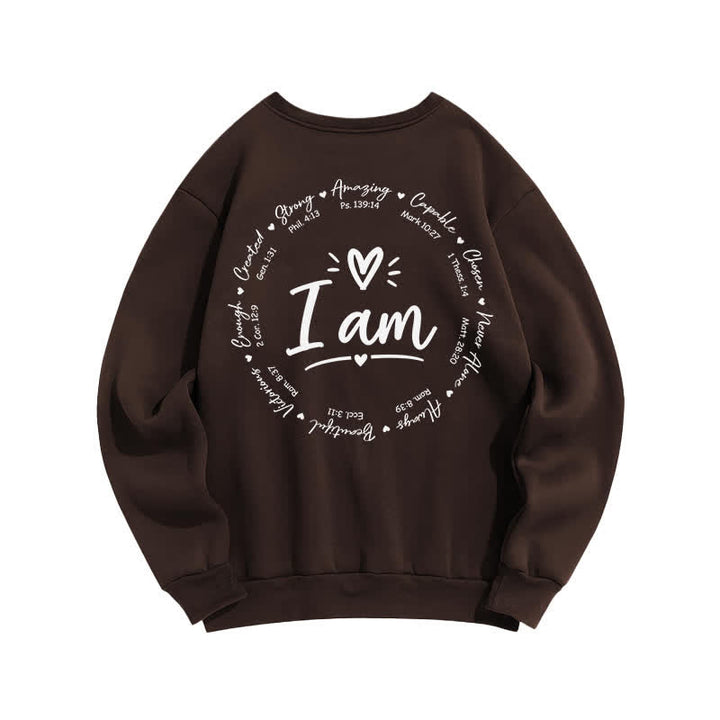 Christianartworkshop Fleece-Sweatshirt mit Herz-Kreis-Print auf der Rückseite - image 1