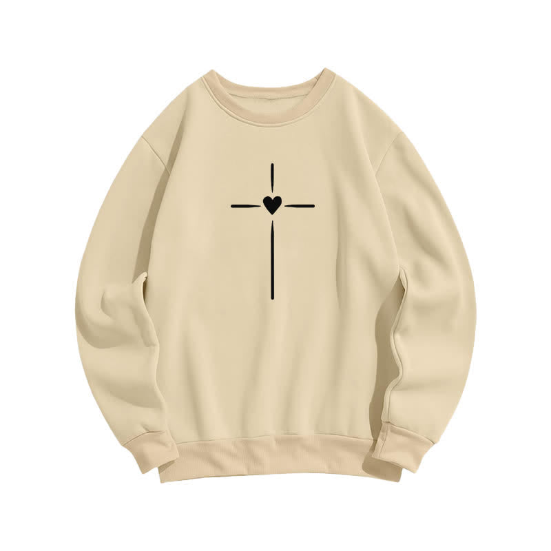 Christianartworkshop God Is Everywhere Oversized Fleecegefüttertes Sweatshirt mit Rundhalsausschnitt - image 5