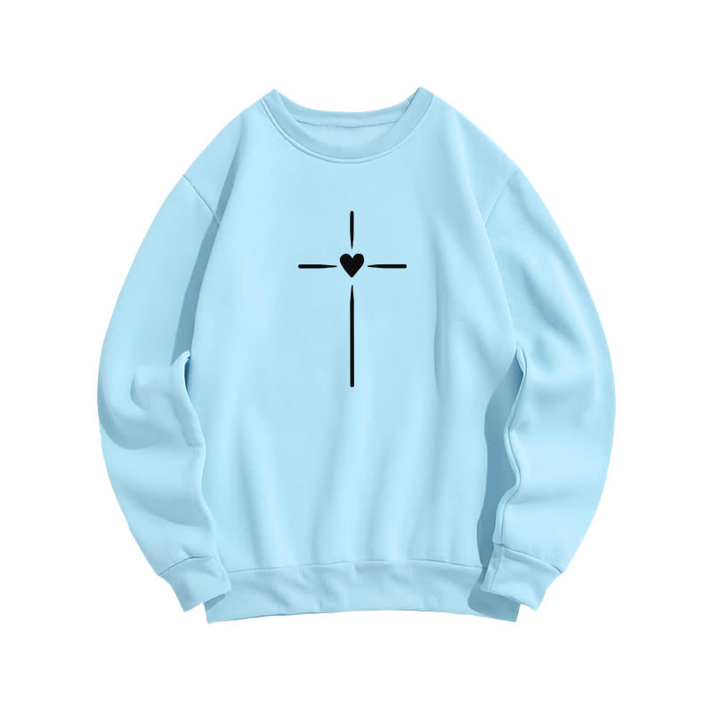 Christianartworkshop God Is Everywhere Oversized Fleecegefüttertes Sweatshirt mit Rundhalsausschnitt - image 11