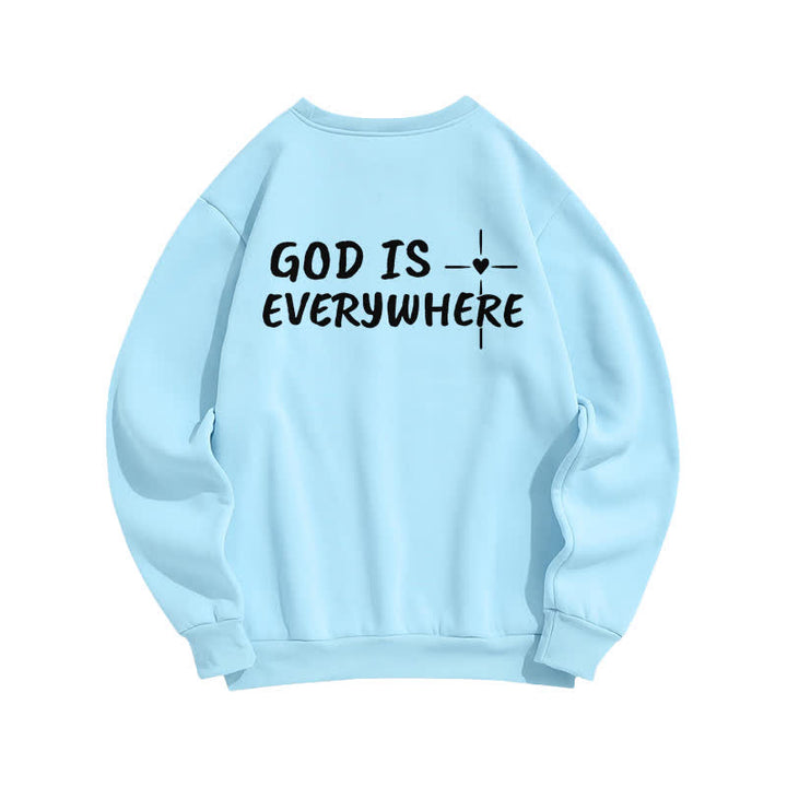 Christianartworkshop God Is Everywhere Oversized Fleecegefüttertes Sweatshirt mit Rundhalsausschnitt - image 10