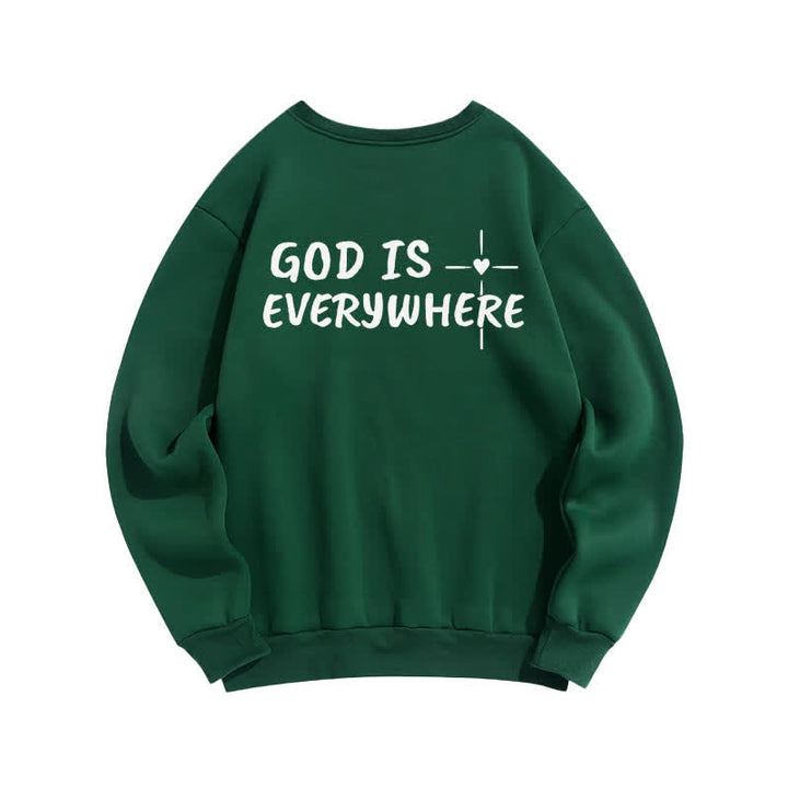 Christianartworkshop God Is Everywhere Oversized Fleecegefüttertes Sweatshirt mit Rundhalsausschnitt - image 13
