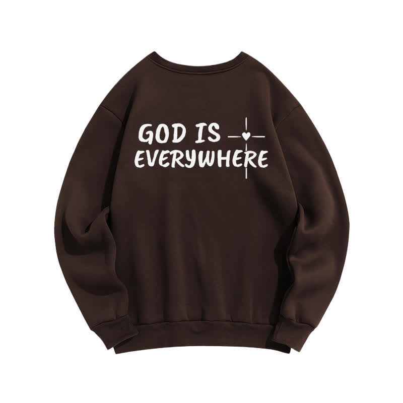 Christianartworkshop God Is Everywhere Oversized Fleecegefüttertes Sweatshirt mit Rundhalsausschnitt - image 16