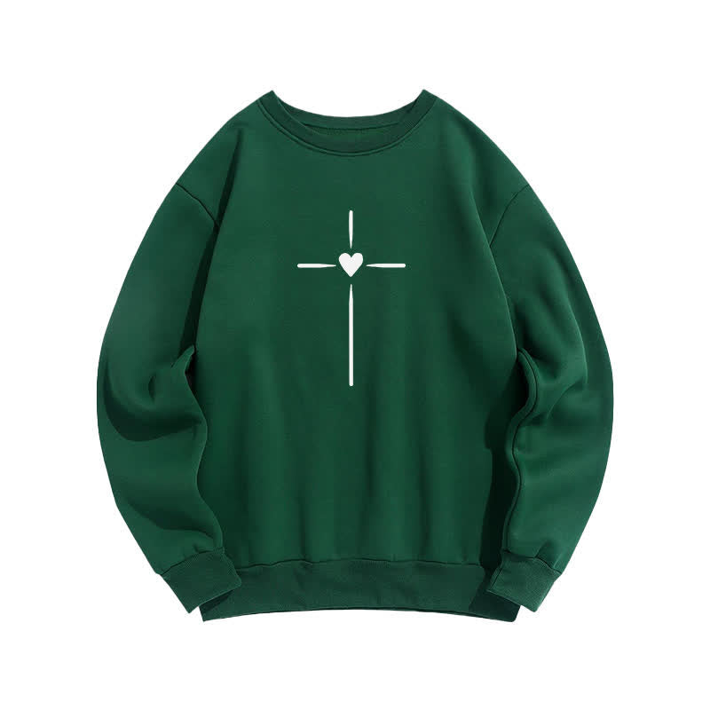 Christianartworkshop God Is Everywhere Oversized Fleecegefüttertes Sweatshirt mit Rundhalsausschnitt - image 14