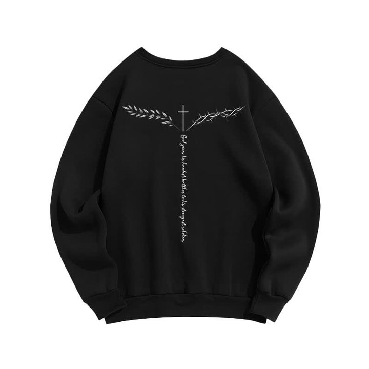 Christianartworkshop Son Of God Thorn Branch Hellblaues Sweatshirt mit Rundhalsausschnitt - image 8