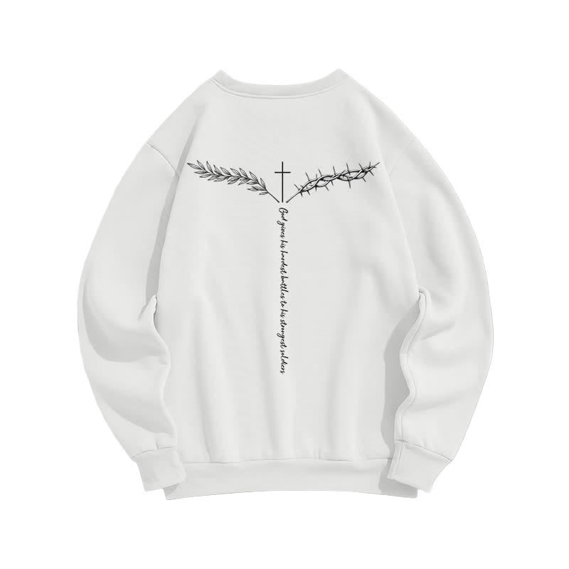 Christianartworkshop Son Of God Thorn Branch Hellblaues Sweatshirt mit Rundhalsausschnitt - image 4