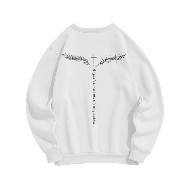 Christianartworkshop Son Of God Thorn Branch Hellblaues Sweatshirt mit Rundhalsausschnitt - image 4